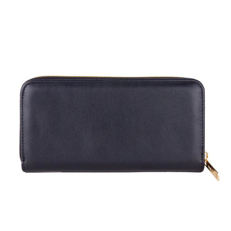 Baldinini Trend Chic Black Leather Zip Wallet - Hilstor