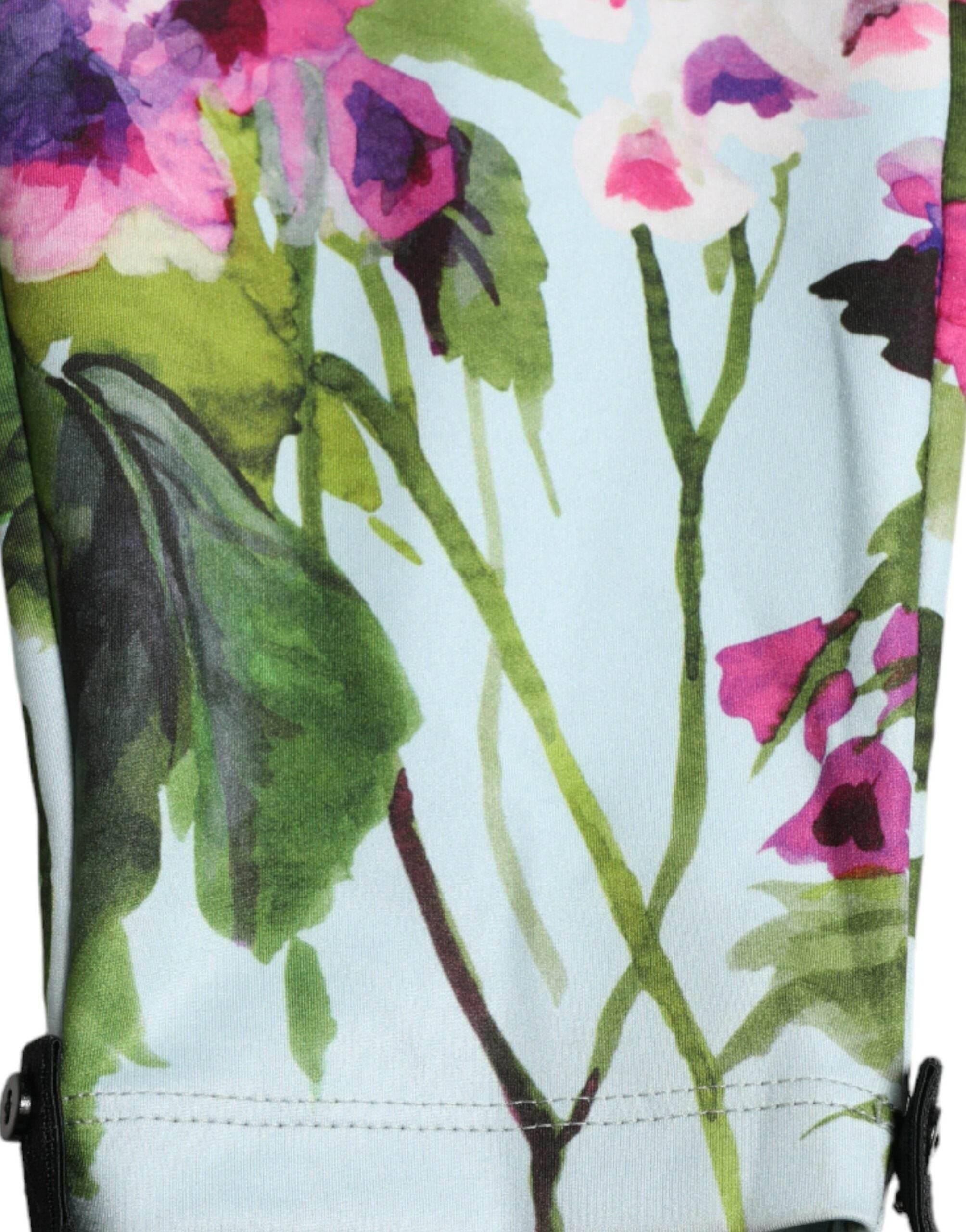 Dolce & Gabbana Elegant Floral High-Rise Leggings Pants - Hilstor