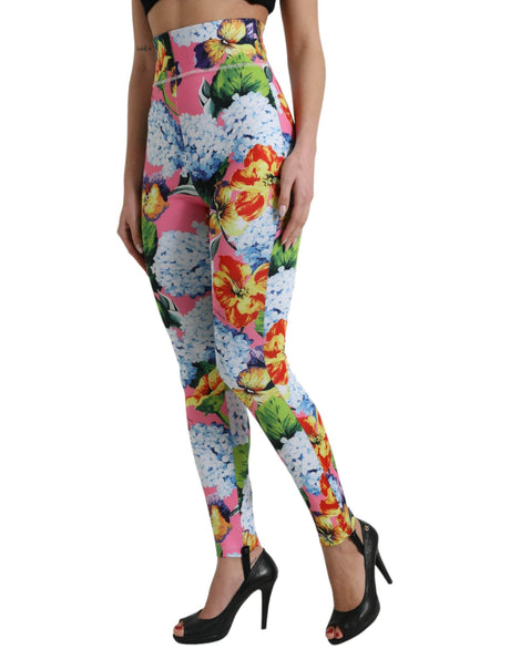 Dolce & Gabbana Exquisite Floral High Waist Leggings - Hilstor