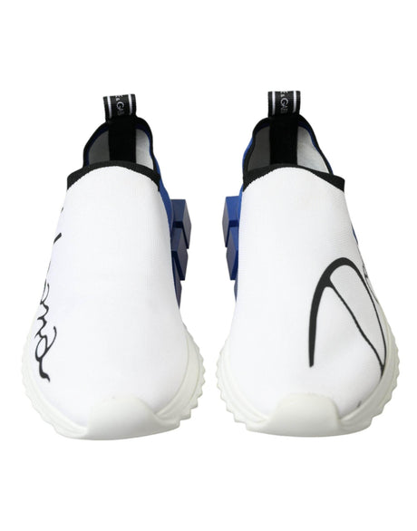 Dolce & Gabbana Chic Low Top Sorrento Sneakers in Blue and White - Hilstor