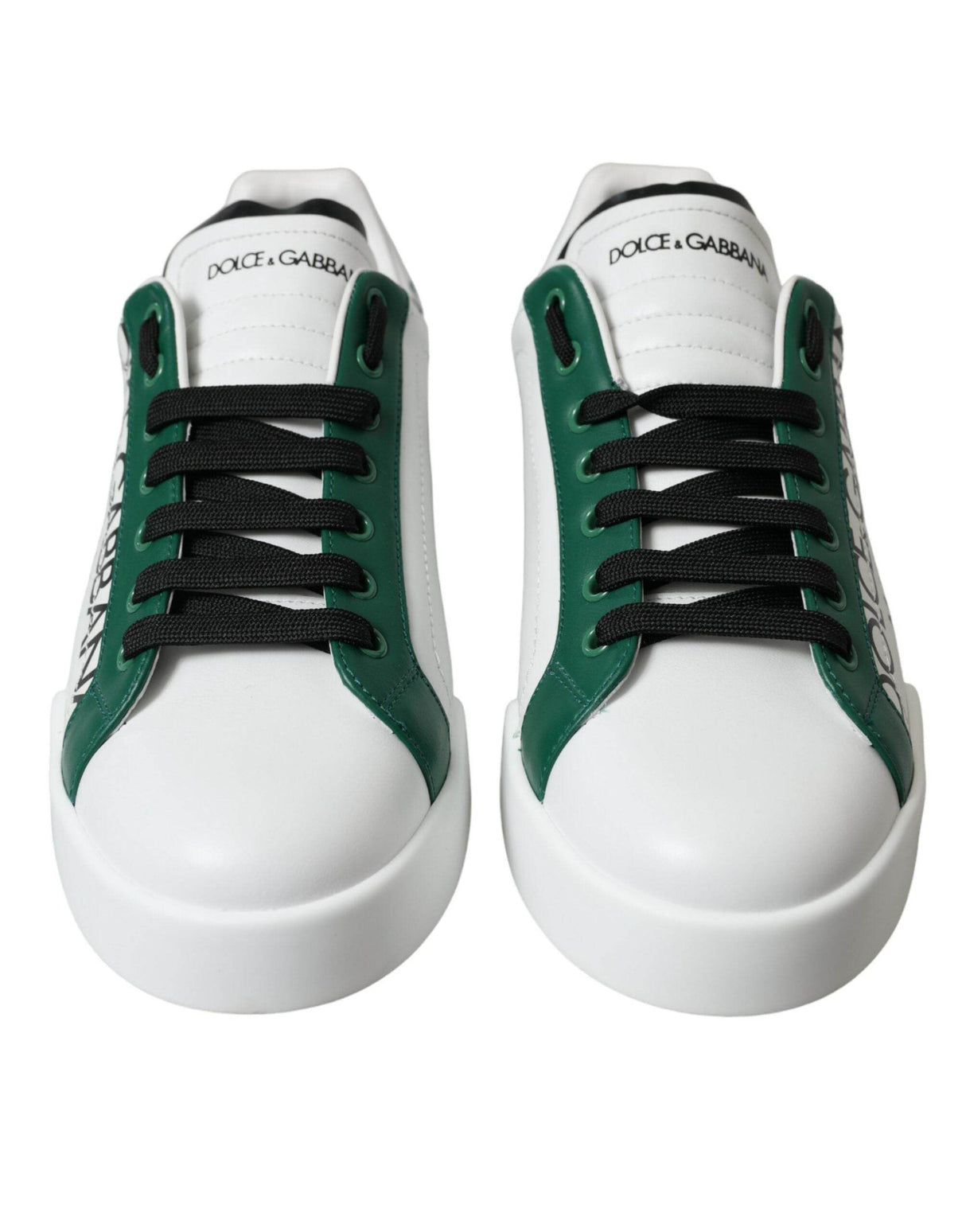 Dolce & Gabbana Elegant White Crown Leather Sneakers - Hilstor