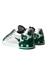 Dolce & Gabbana Elegant White Crown Leather Sneakers - Hilstor
