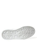 Dolce & Gabbana Elegant White Crown Leather Sneakers - Hilstor