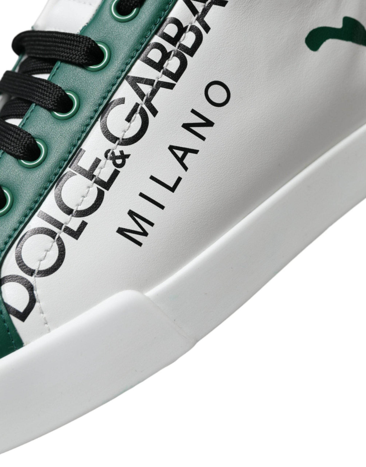 Dolce & Gabbana Elegant White Crown Leather Sneakers - Hilstor