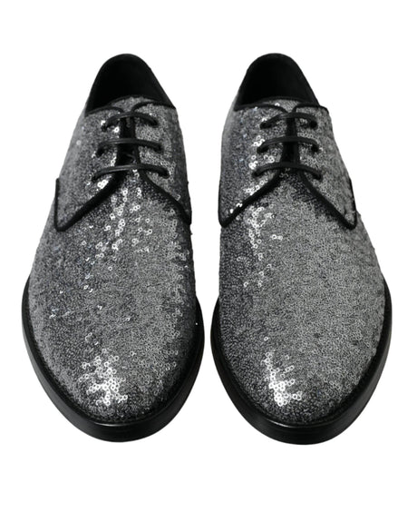 Dolce & Gabbana Exquisite Sequined Derby Dress Shoes - Hilstor