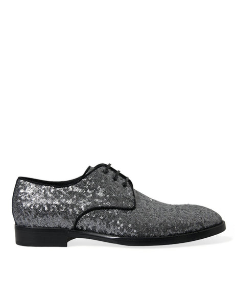 Dolce & Gabbana Exquisite Sequined Derby Dress Shoes - Hilstor