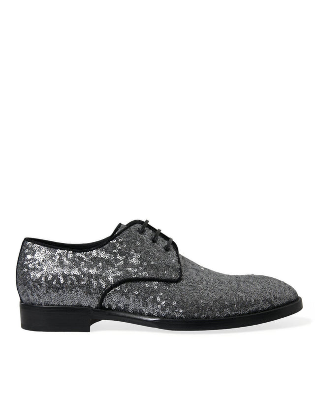 Dolce & Gabbana Exquisite Sequined Derby Dress Shoes - Hilstor