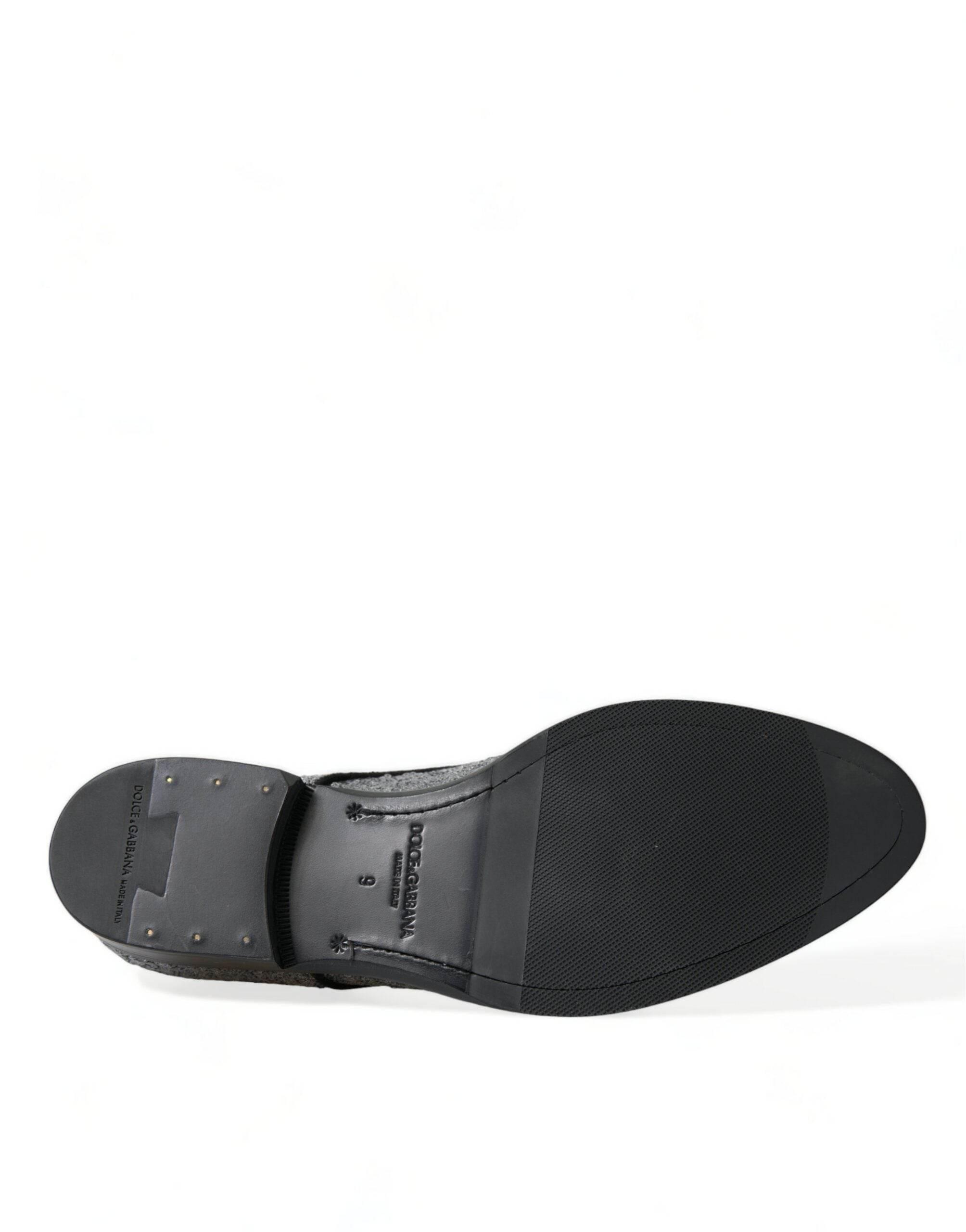 Dolce & Gabbana Exquisite Sequined Derby Dress Shoes - Hilstor