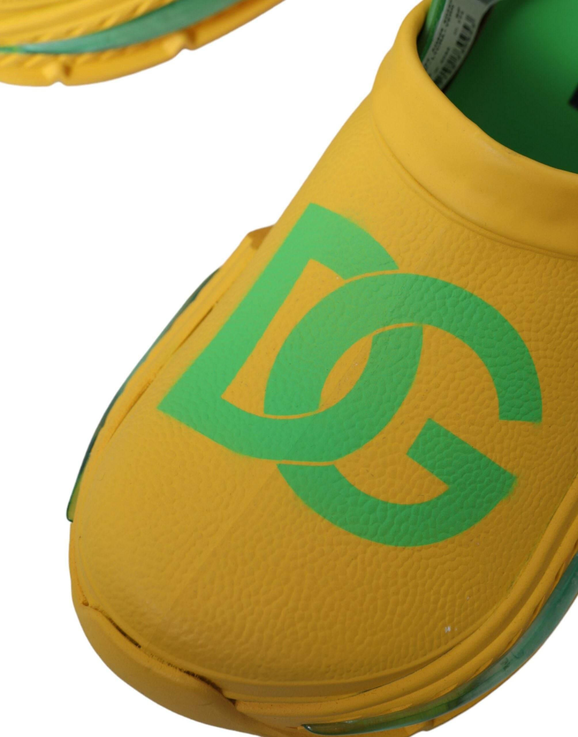 Dolce & Gabbana Chic Rubber Clogs Slippers in Lush Colors - Hilstor