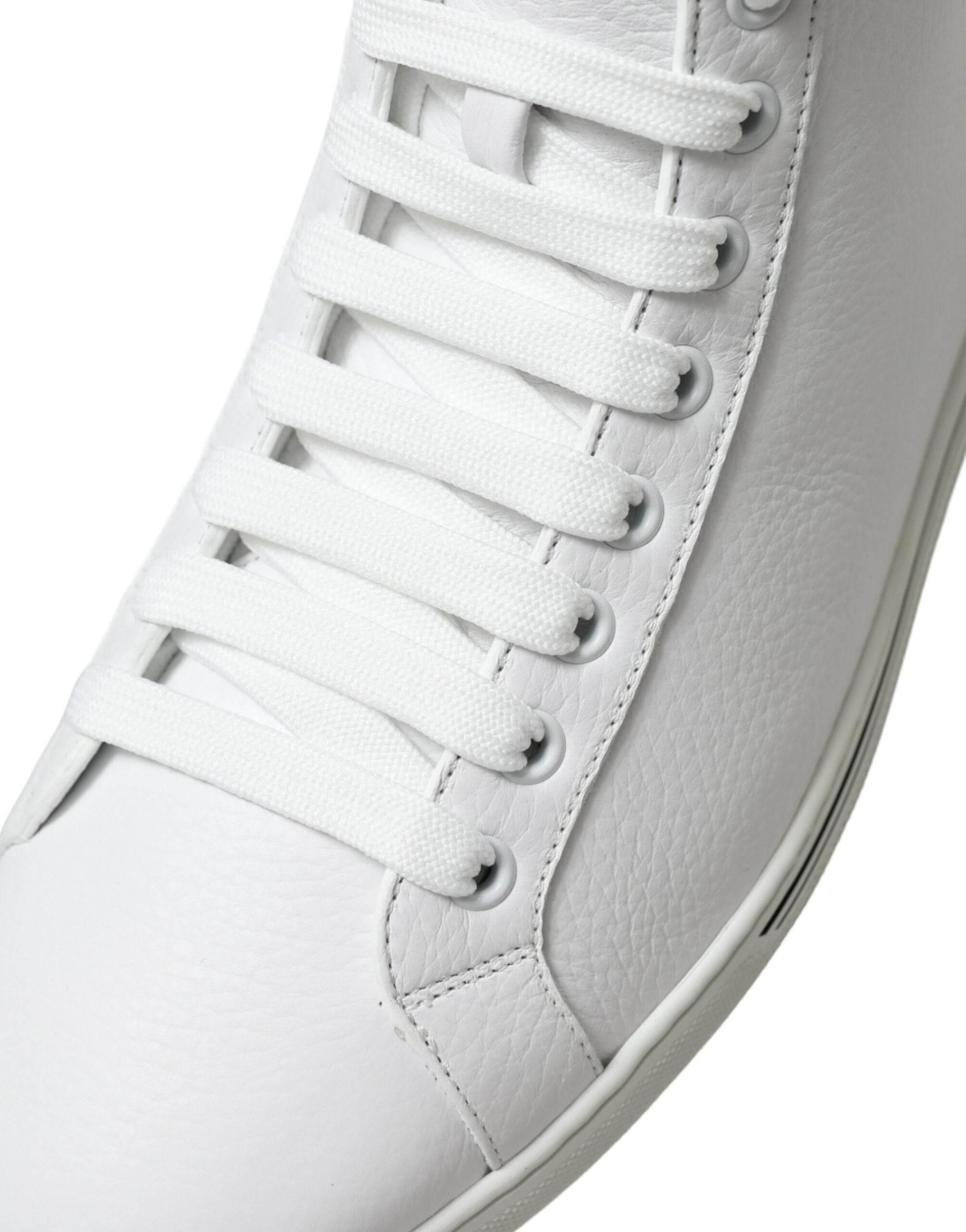 Dolce & Gabbana White Saint Tropez High Top Men Sneakers Shoes - Hilstor