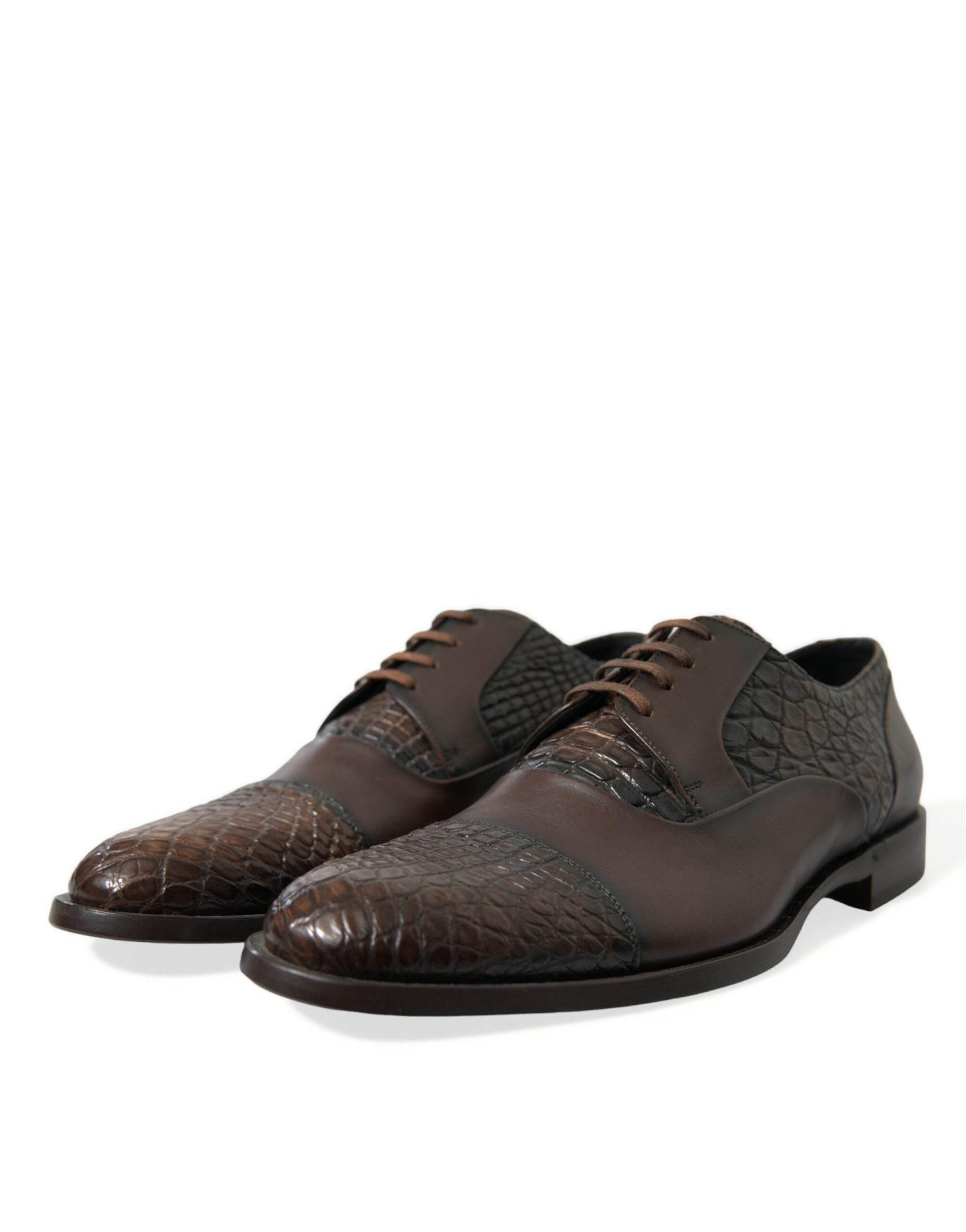 Dolce & Gabbana Elegant Textured Leather Oxford Dress Shoes - Hilstor