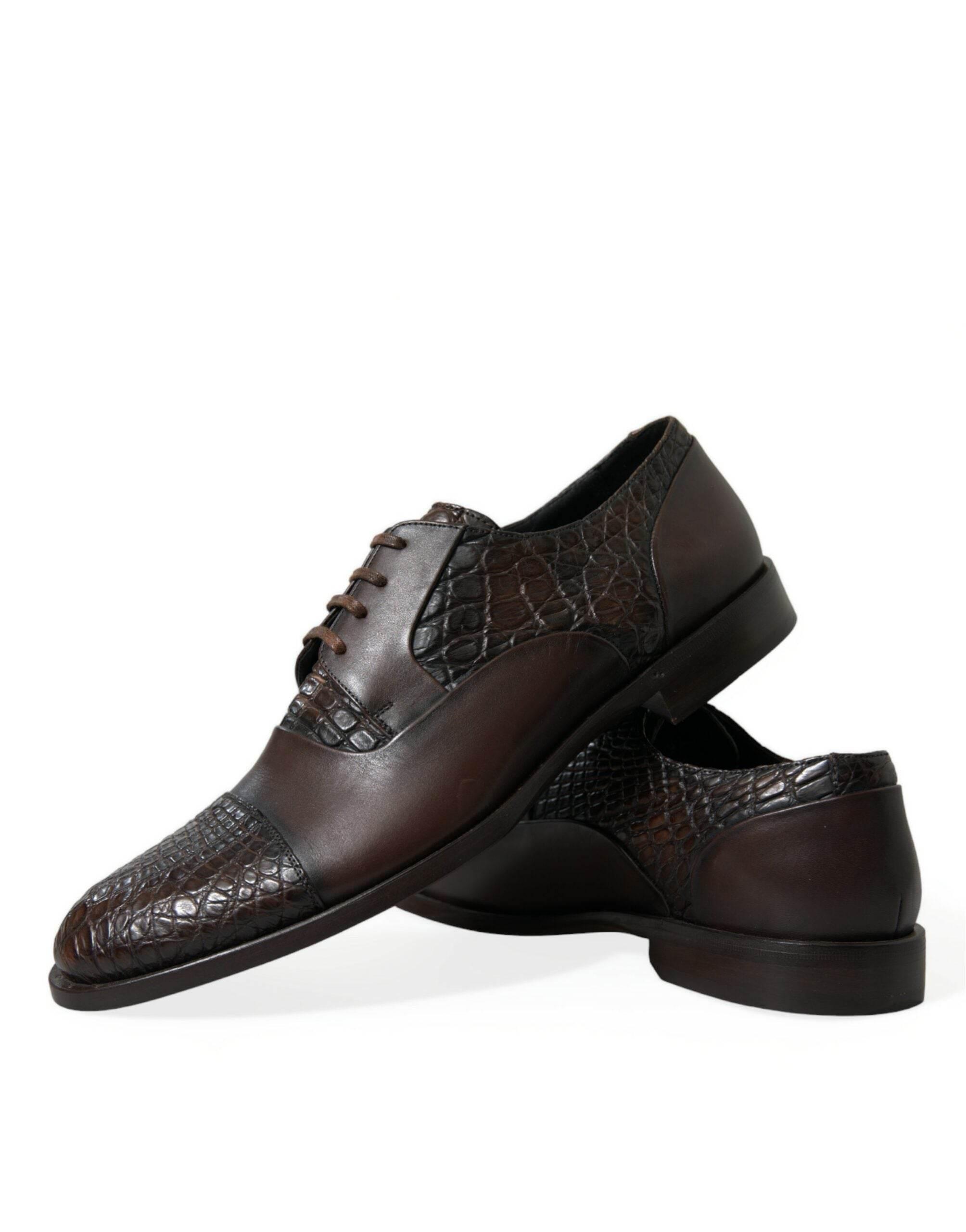 Dolce & Gabbana Elegant Textured Leather Oxford Dress Shoes - Hilstor