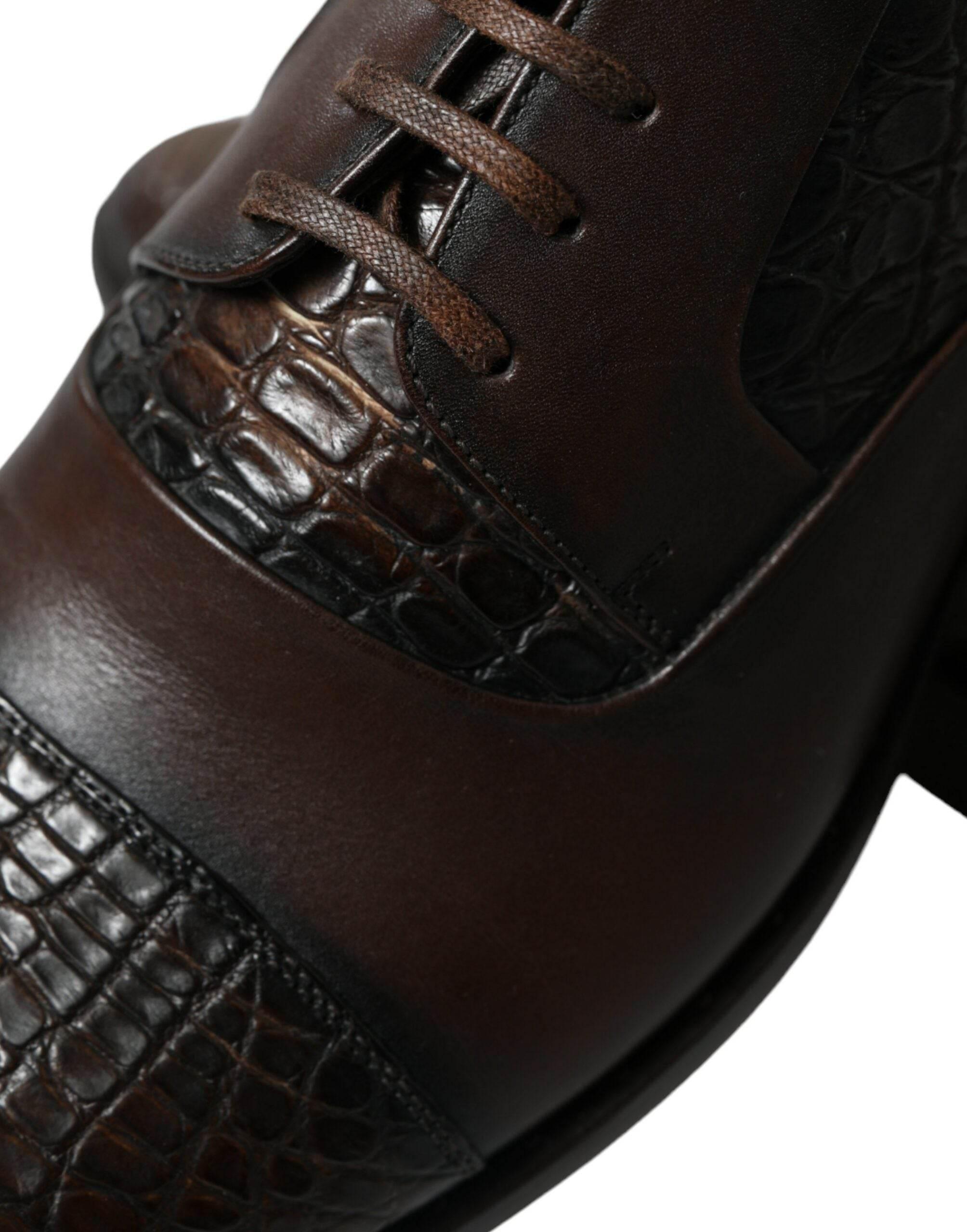 Dolce & Gabbana Elegant Textured Leather Oxford Dress Shoes - Hilstor