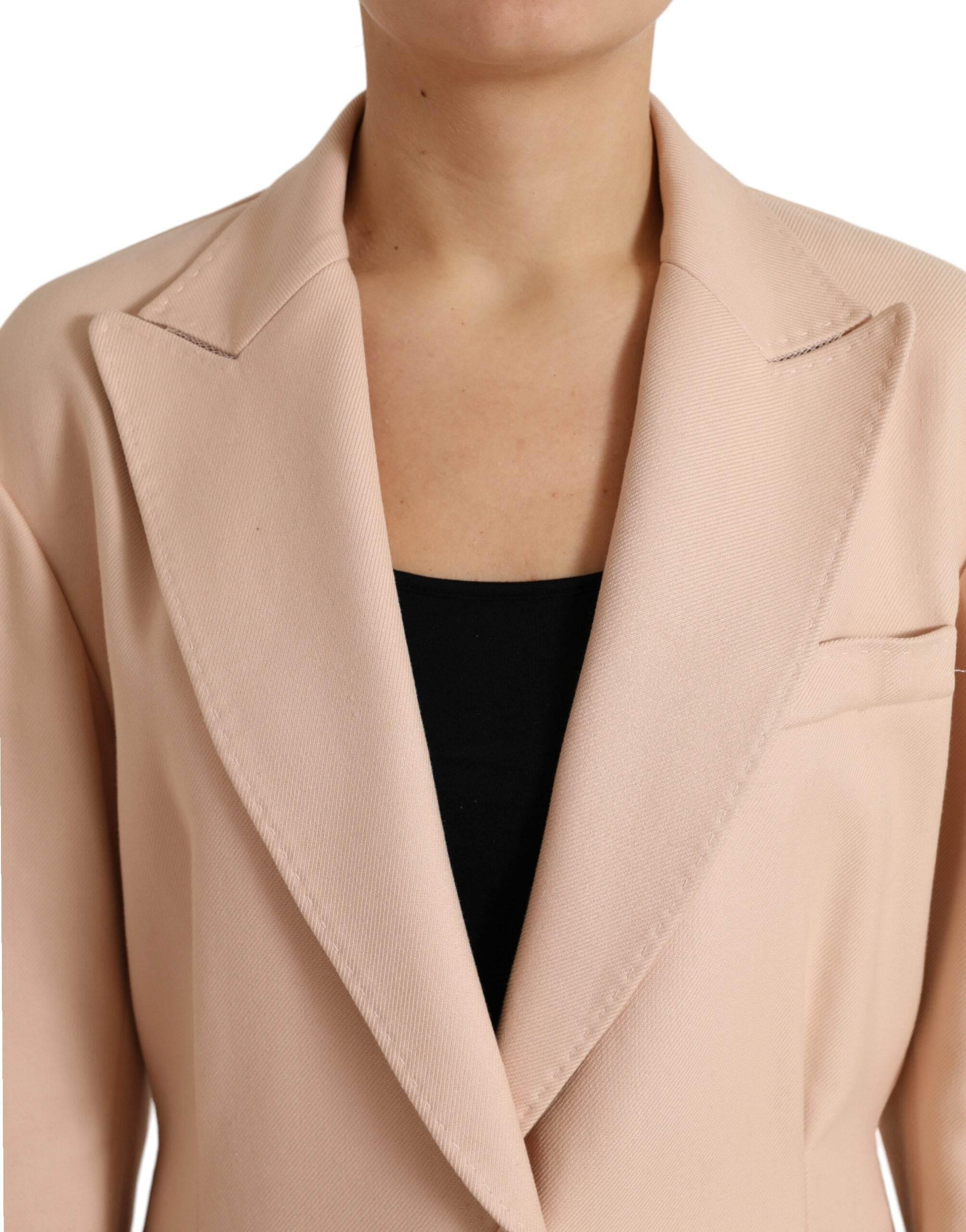 Dolce & Gabbana Beige Cotton Single Breasted Long Coat Jacket - Hilstor