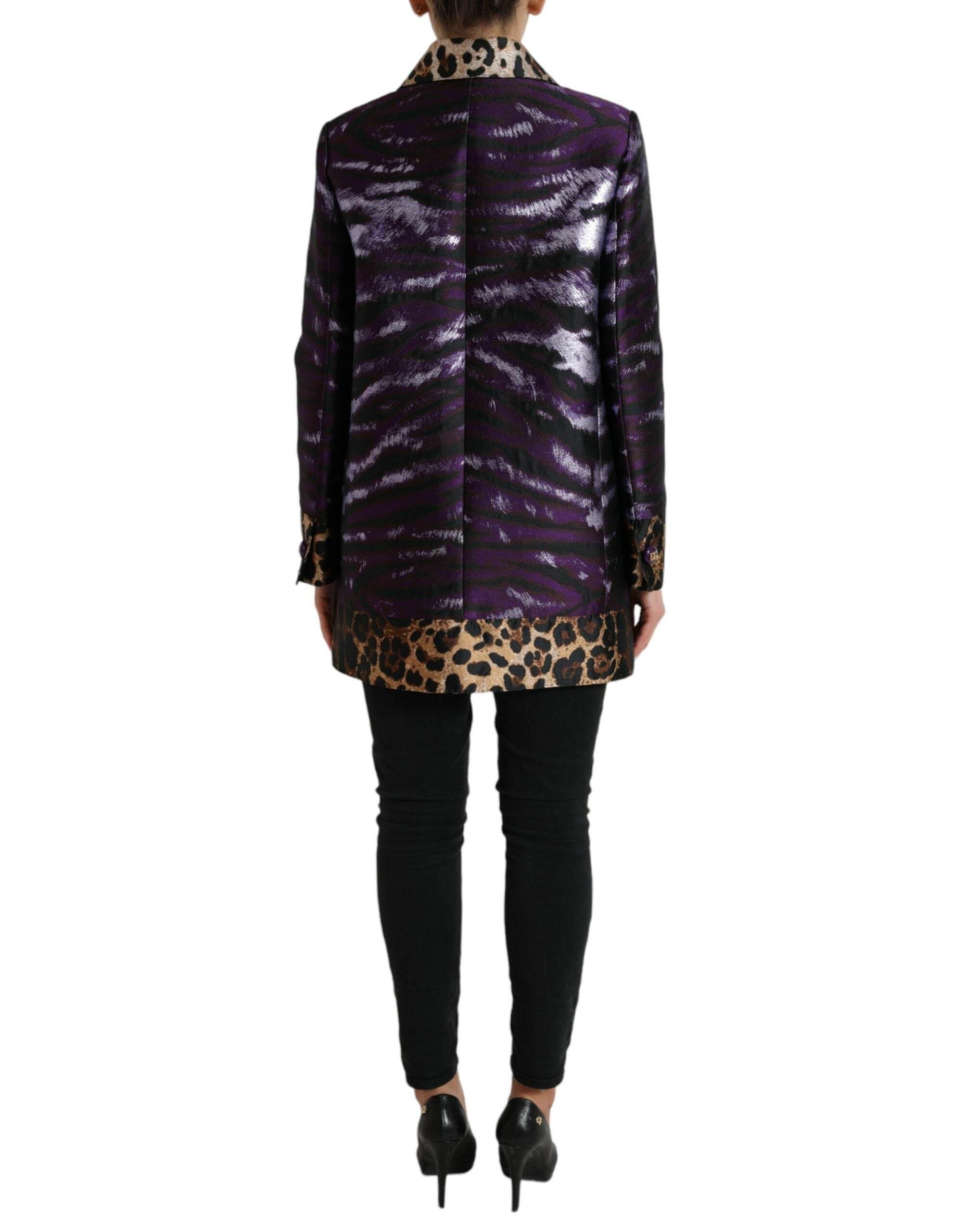Dolce & Gabbana Exquisite Jacquard Trench With Tiger Motif - Hilstor