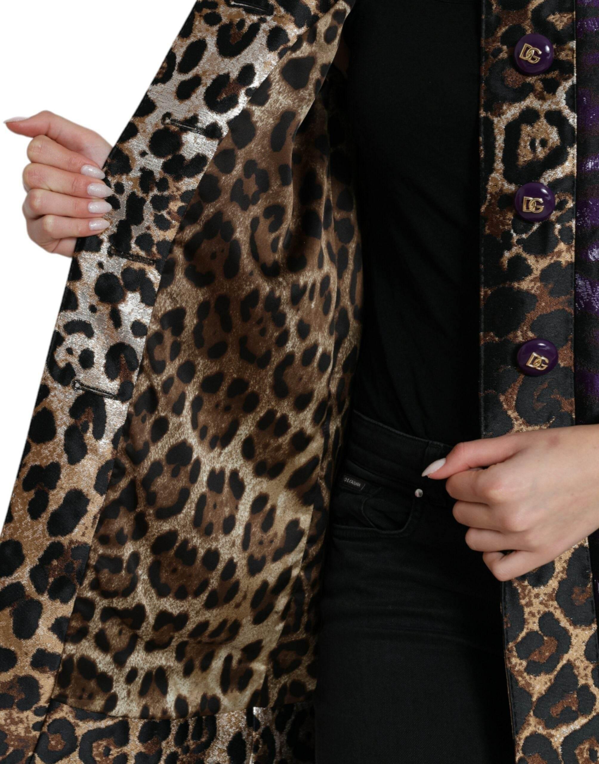 Dolce & Gabbana Exquisite Jacquard Trench With Tiger Motif - Hilstor