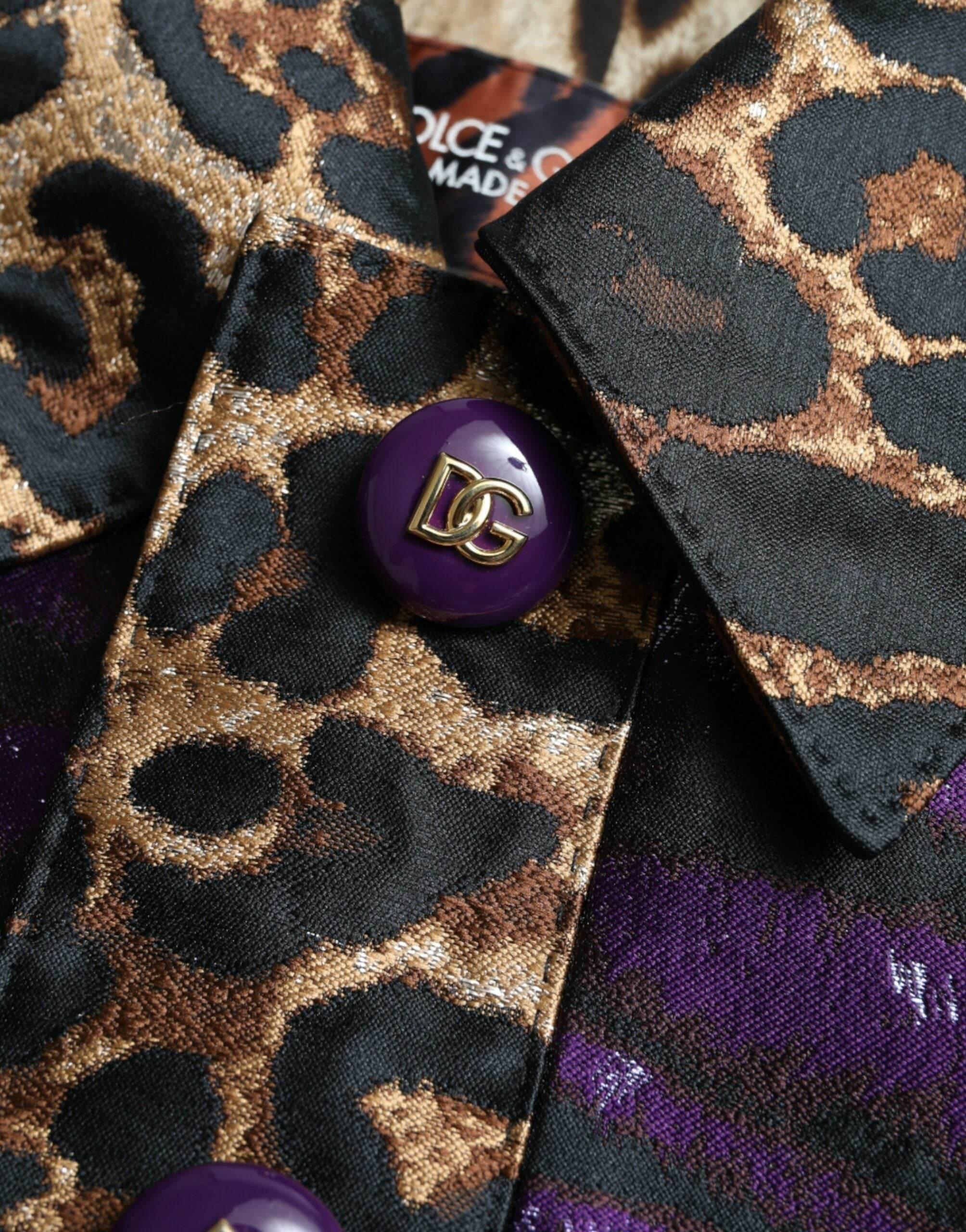 Dolce & Gabbana Exquisite Jacquard Trench With Tiger Motif - Hilstor