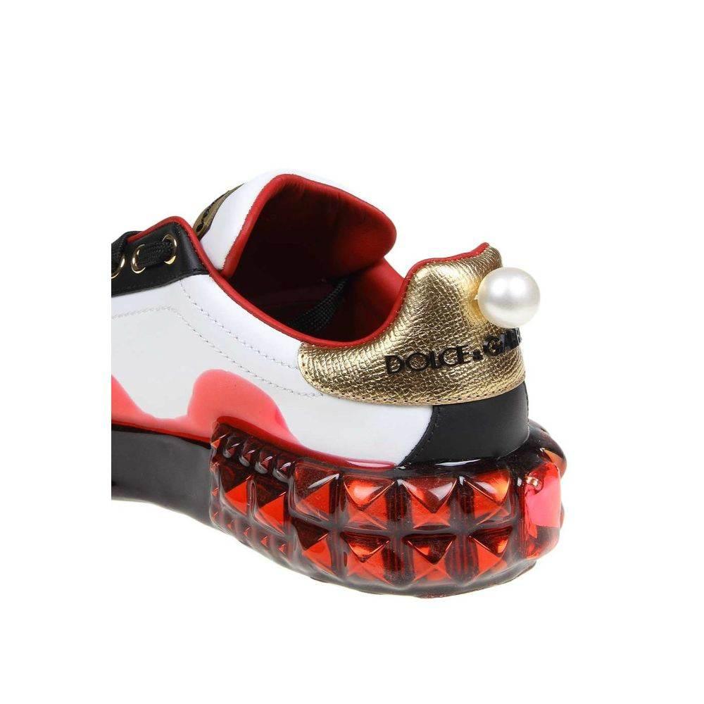 Dolce & Gabbana White Calfskin Women Sneaker - Hilstor