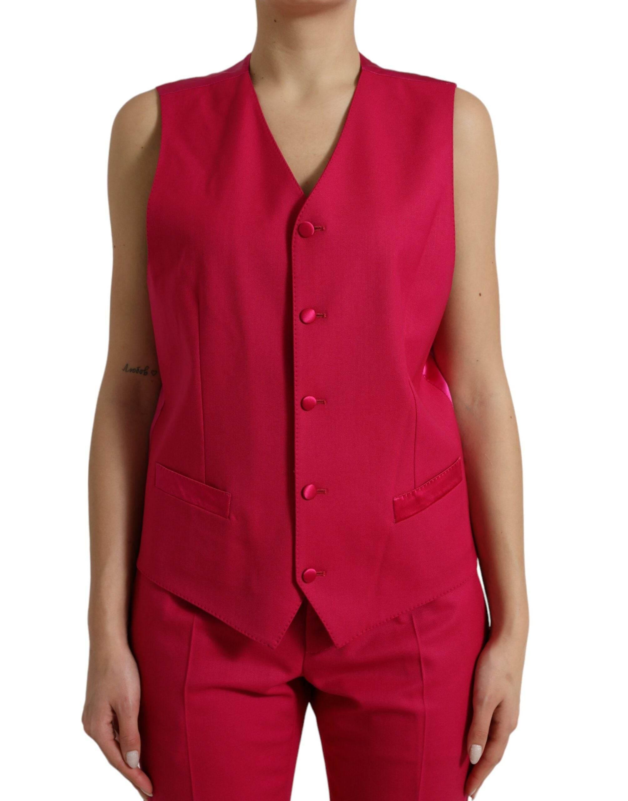 Dolce & Gabbana Elegant Red Slim Fit 3 Piece Martini Suit - Hilstor