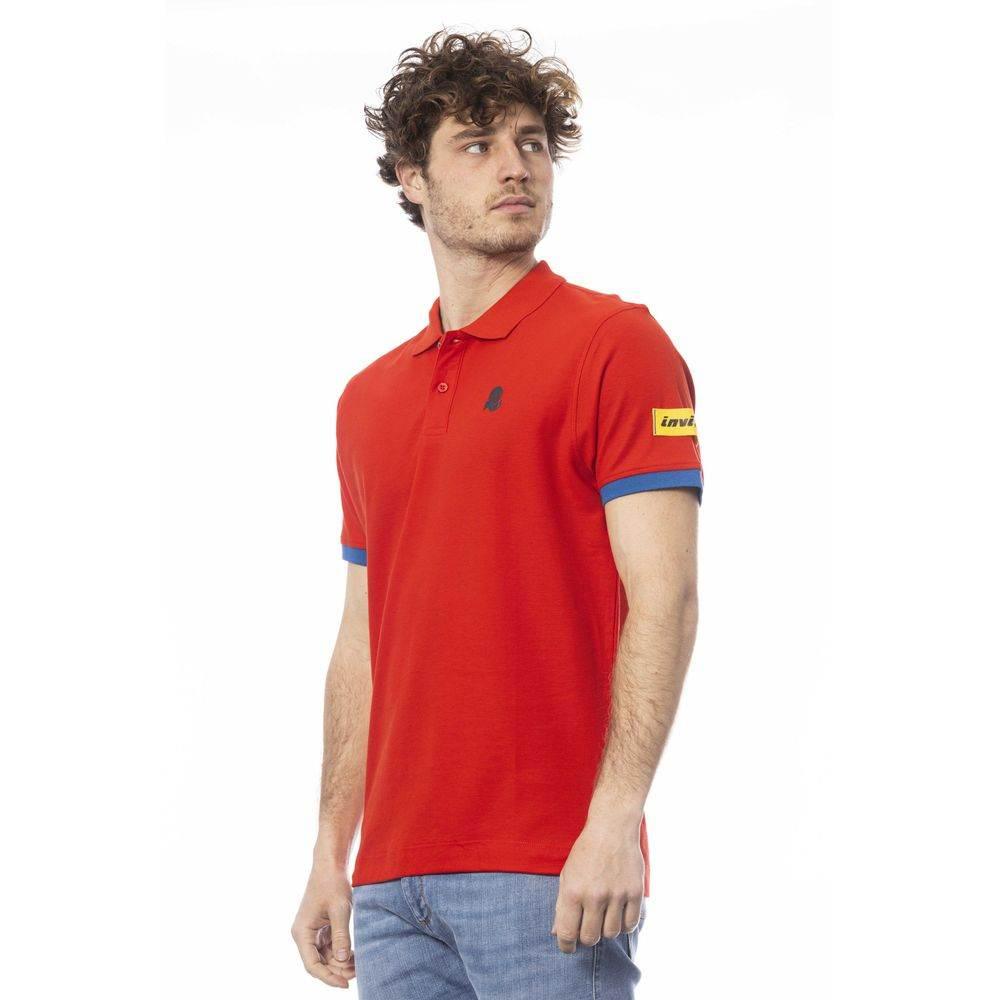 Invicta Red Cotton Men Polo Shirt - Hilstor