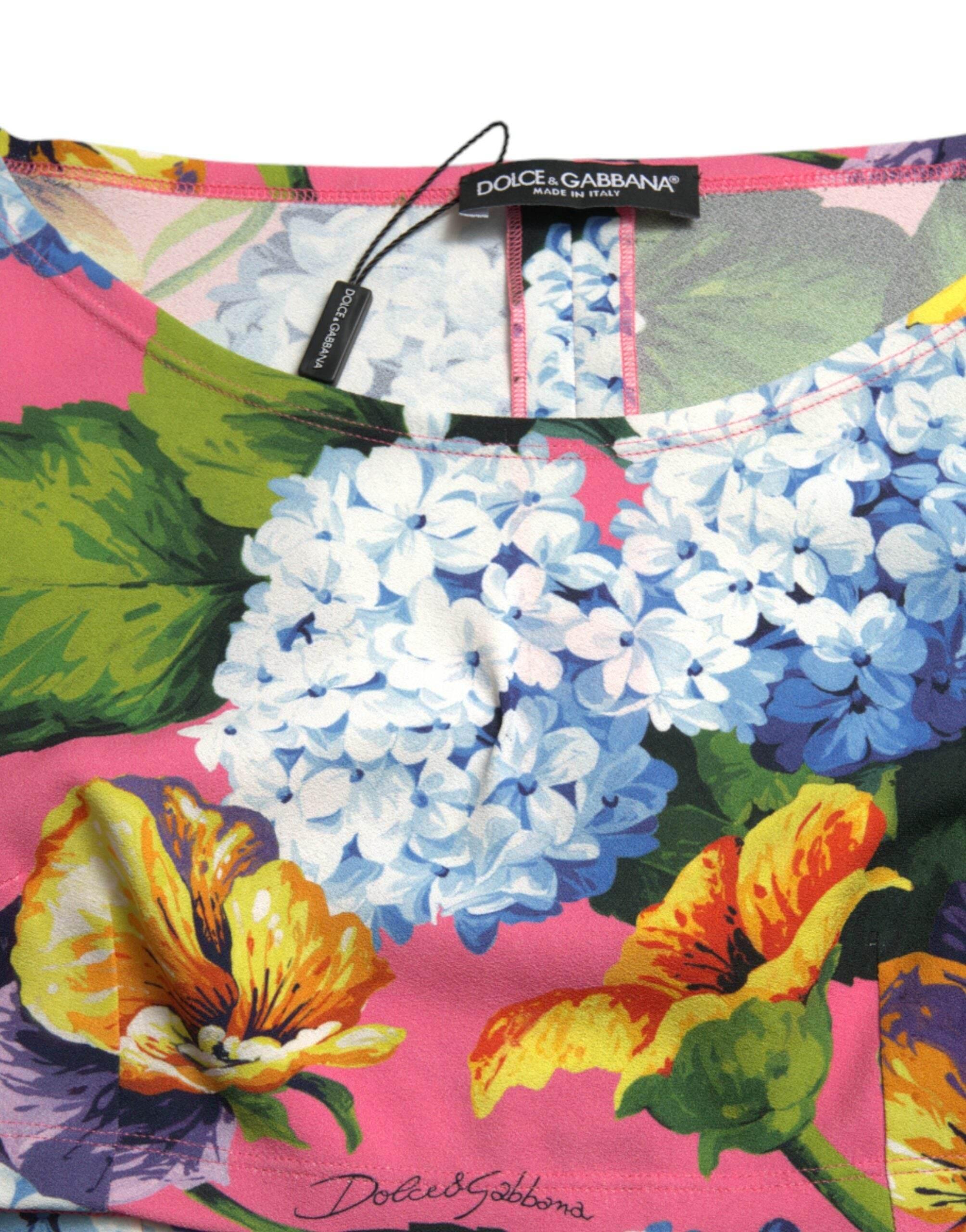 Dolce & Gabbana Floral Elegance Cropped Blouse - Hilstor