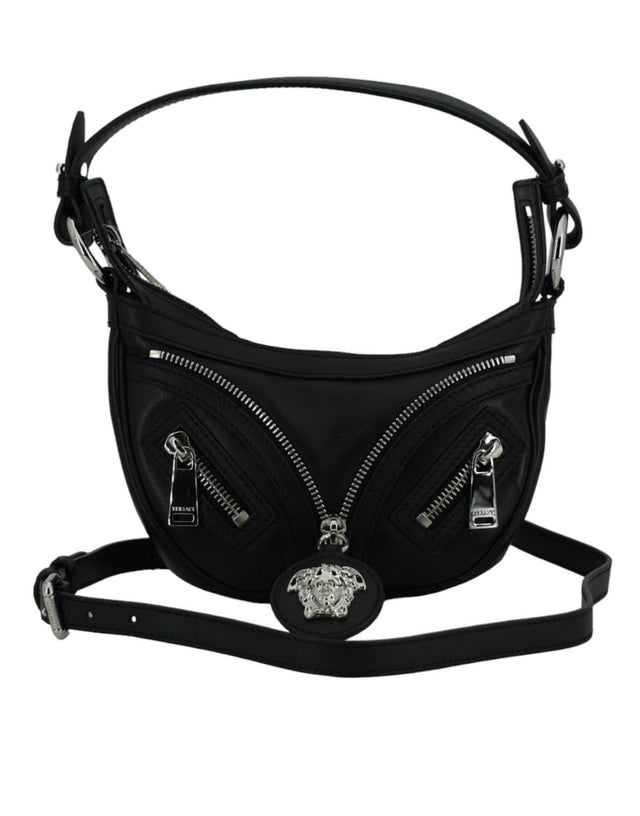 Versace Elegant Black Mini Hobo Shoulder Bag - Hilstor