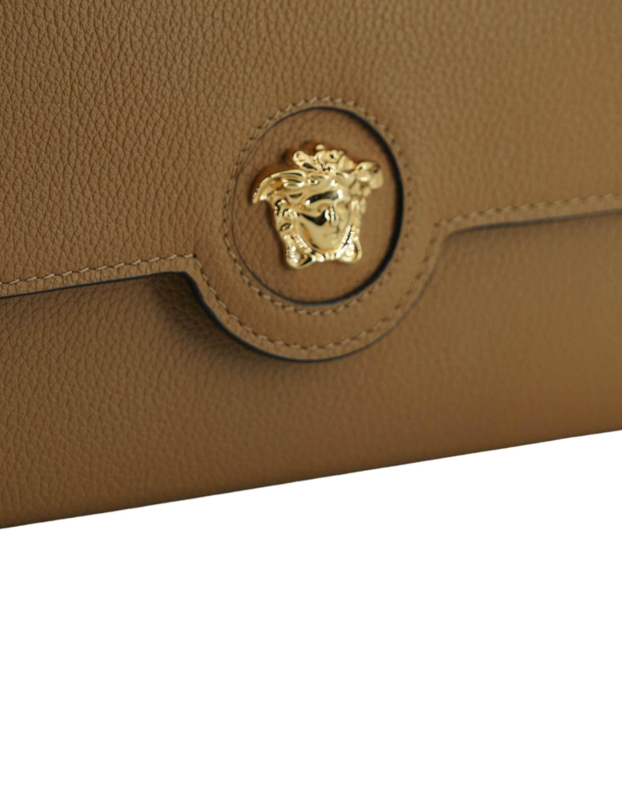 Versace Elegant Calf Leather Wallet with Medusa Logo - Hilstor