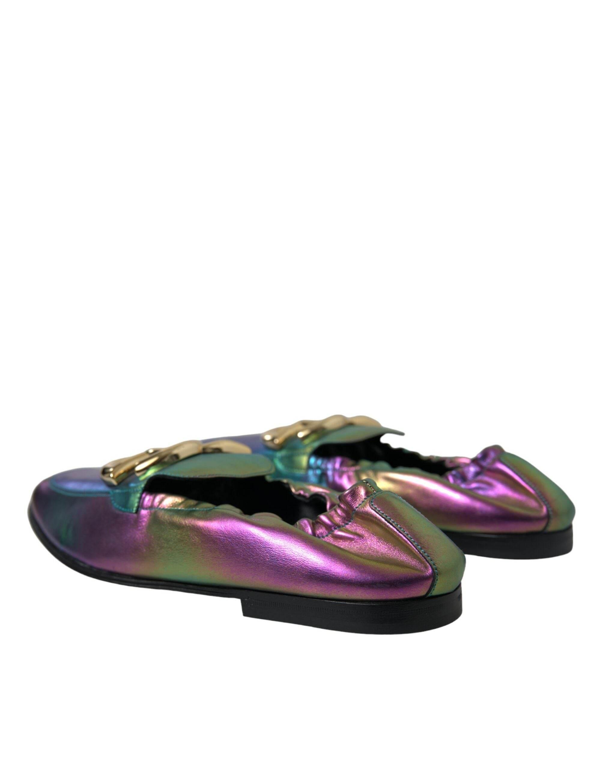 Dolce & Gabbana Elegant Iridescent Loafers for Gents - Hilstor