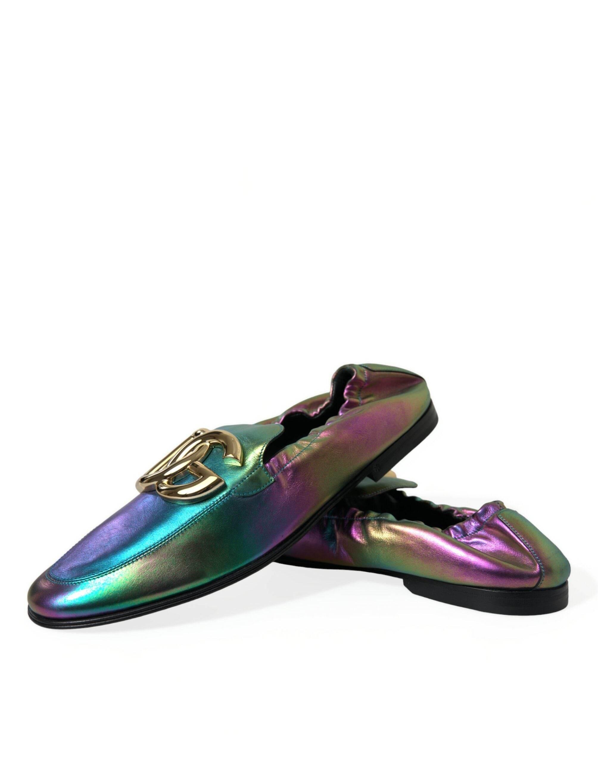Dolce & Gabbana Elegant Iridescent Loafers for Gents - Hilstor