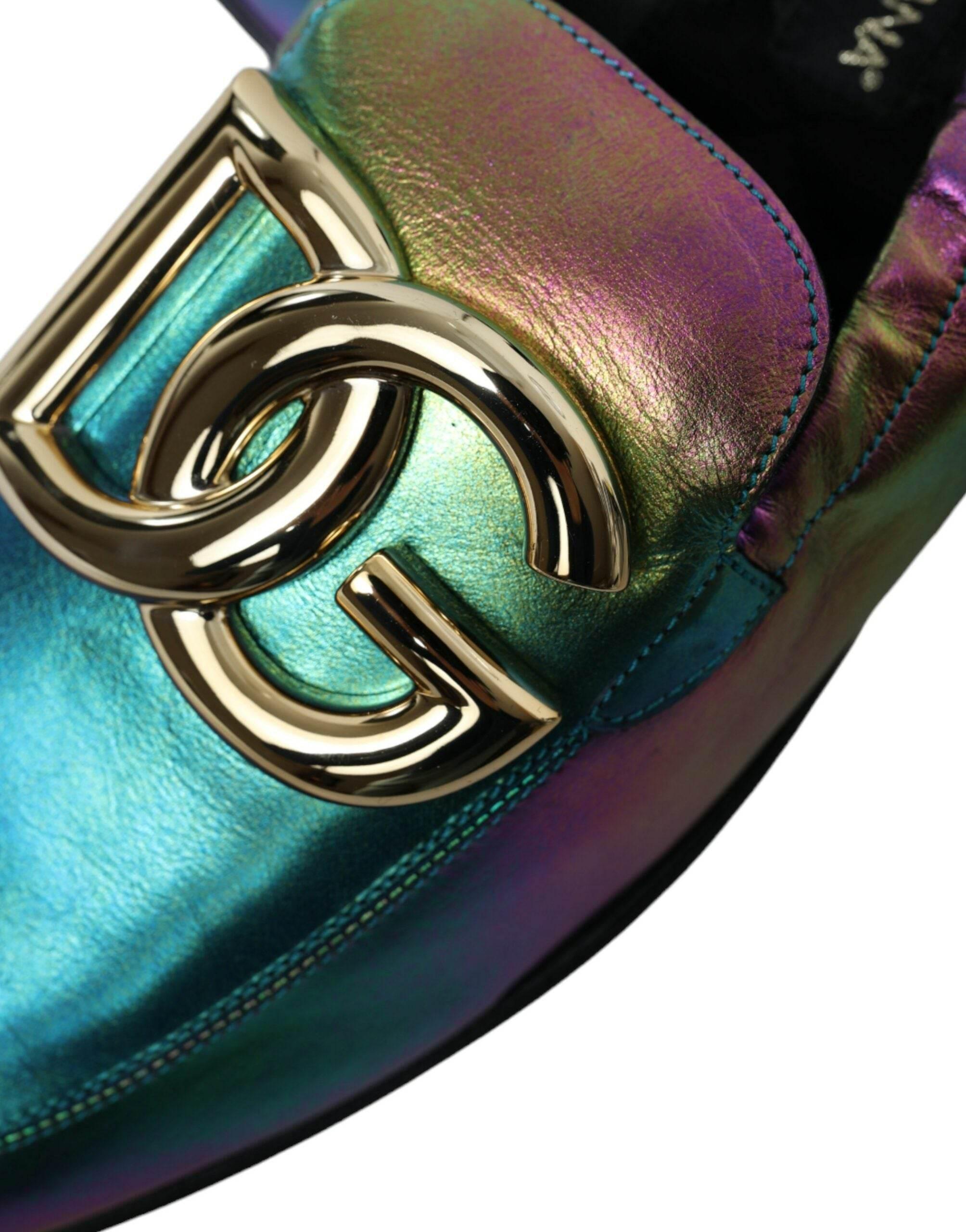 Dolce & Gabbana Elegant Iridescent Loafers for Gents - Hilstor