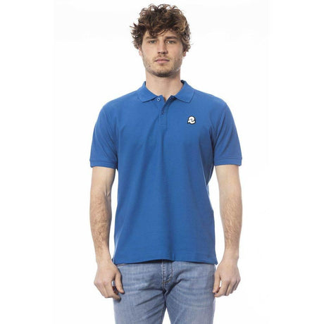 Invicta Blue Cotton Men Polo Shirt - Hilstor
