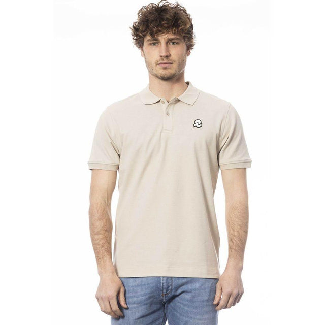 Invicta Beige Cotton Men Polo Shirt - Hilstor