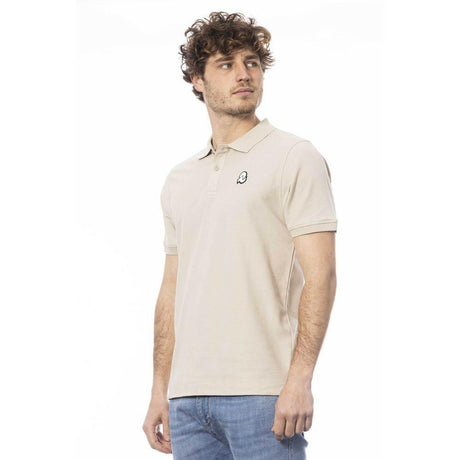 Invicta Beige Cotton Men Polo Shirt - Hilstor