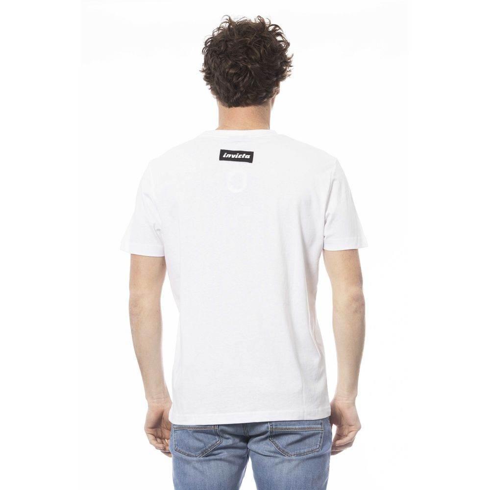 Invicta White Cotton Men T-Shirt - Hilstor