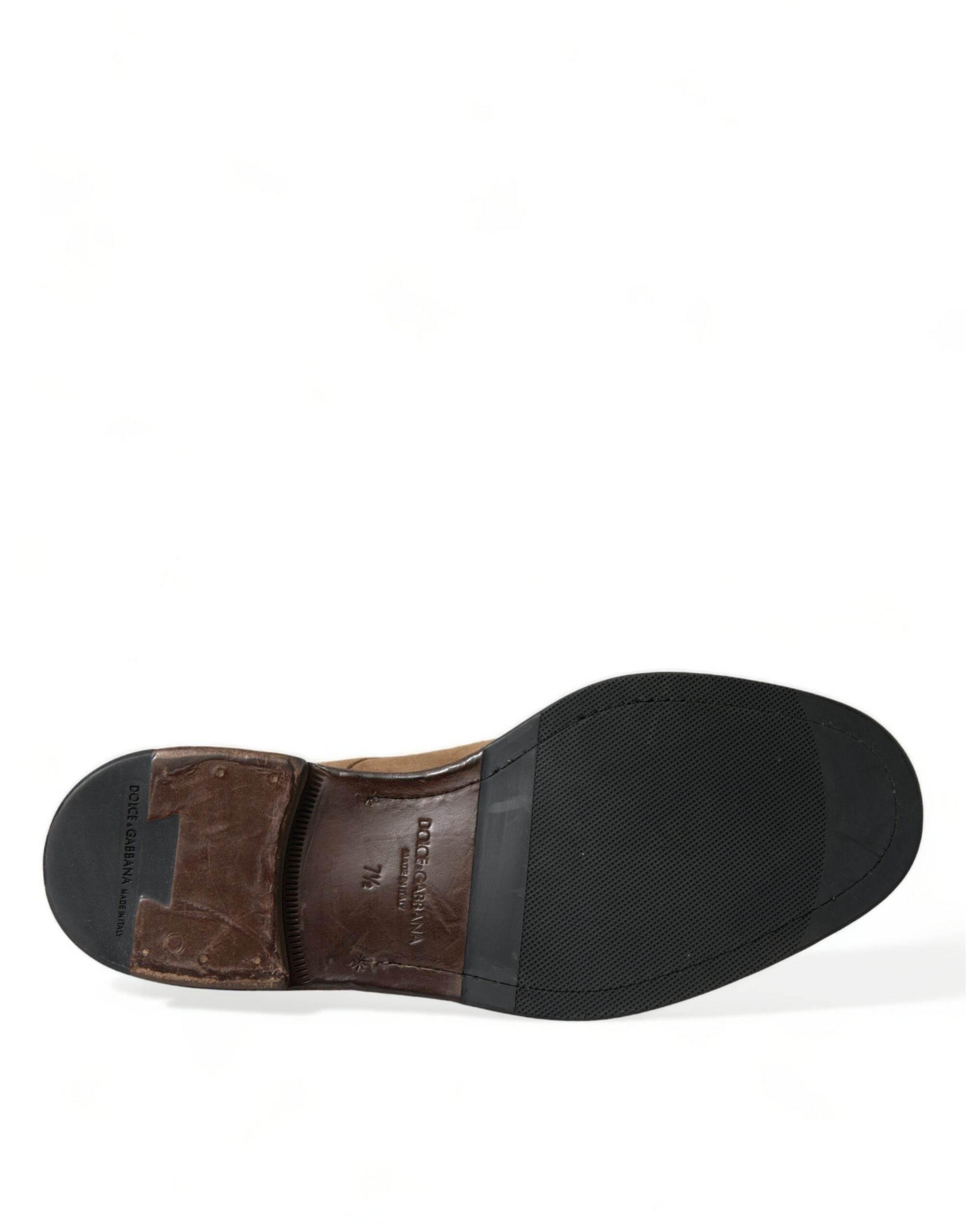 Dolce & Gabbana Elegant Leather Ankle Lace-Up Boots - Hilstor