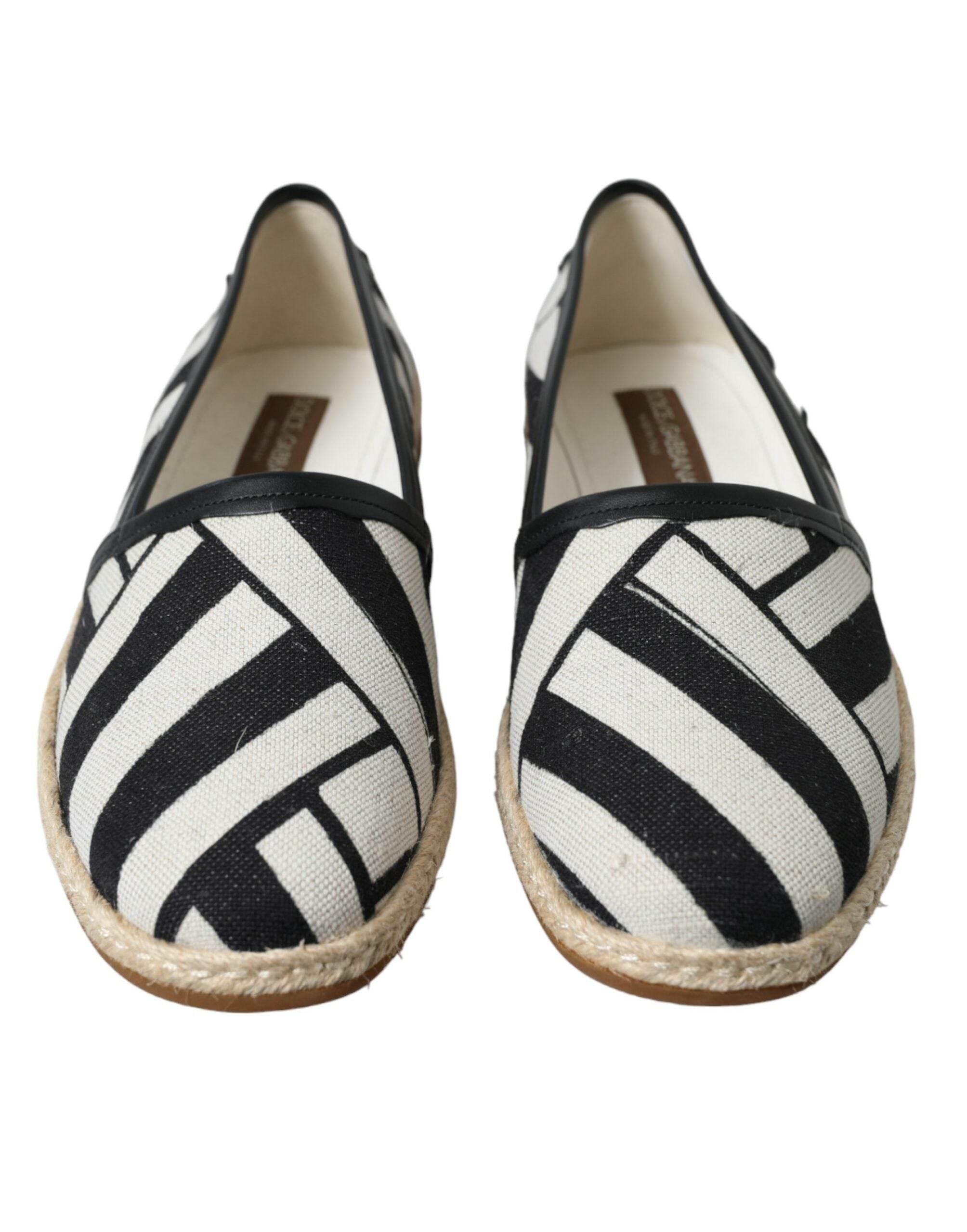 Dolce & Gabbana Chic Striped Canvas Espadrilles - Hilstor