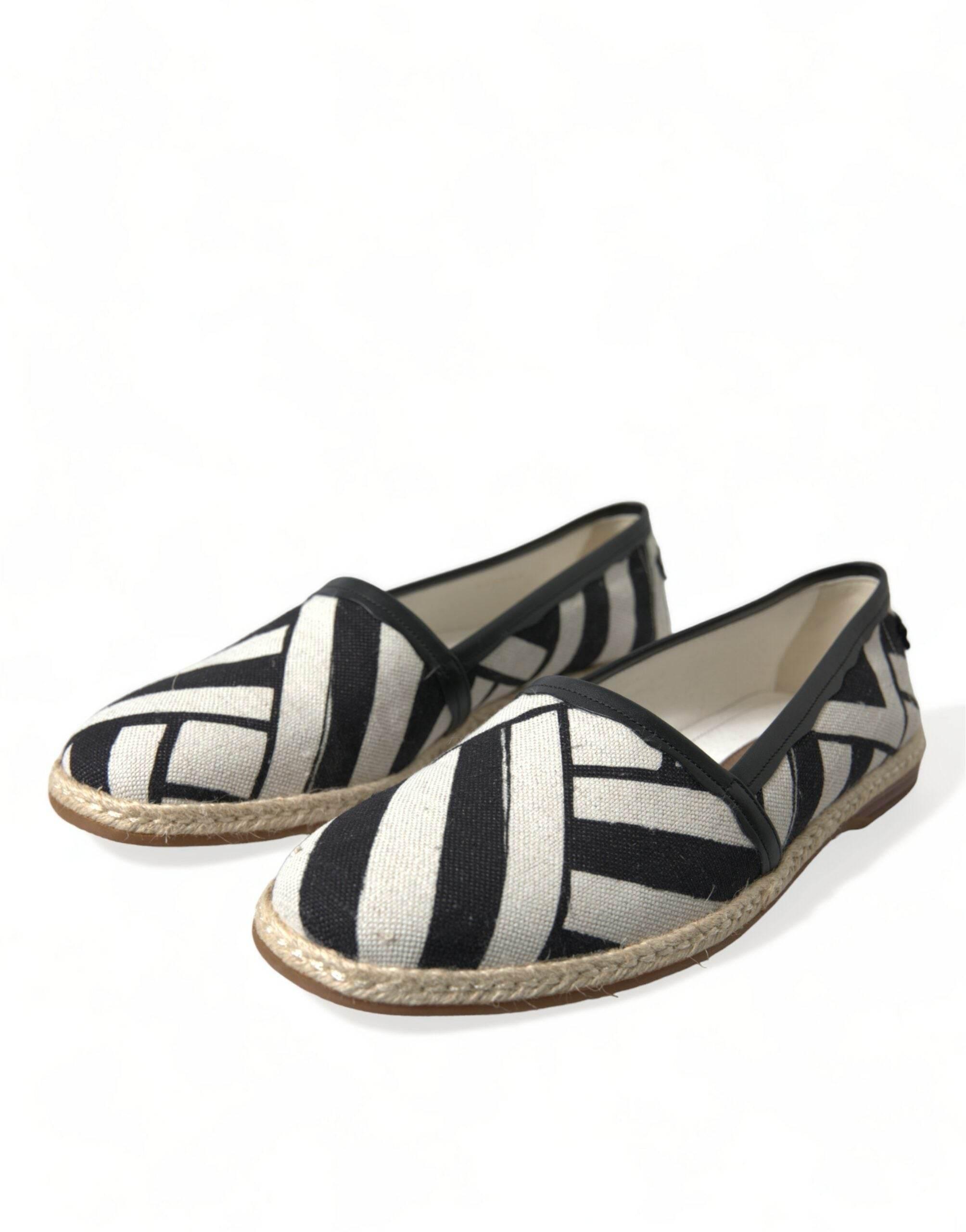 Dolce & Gabbana Chic Striped Canvas Espadrilles - Hilstor