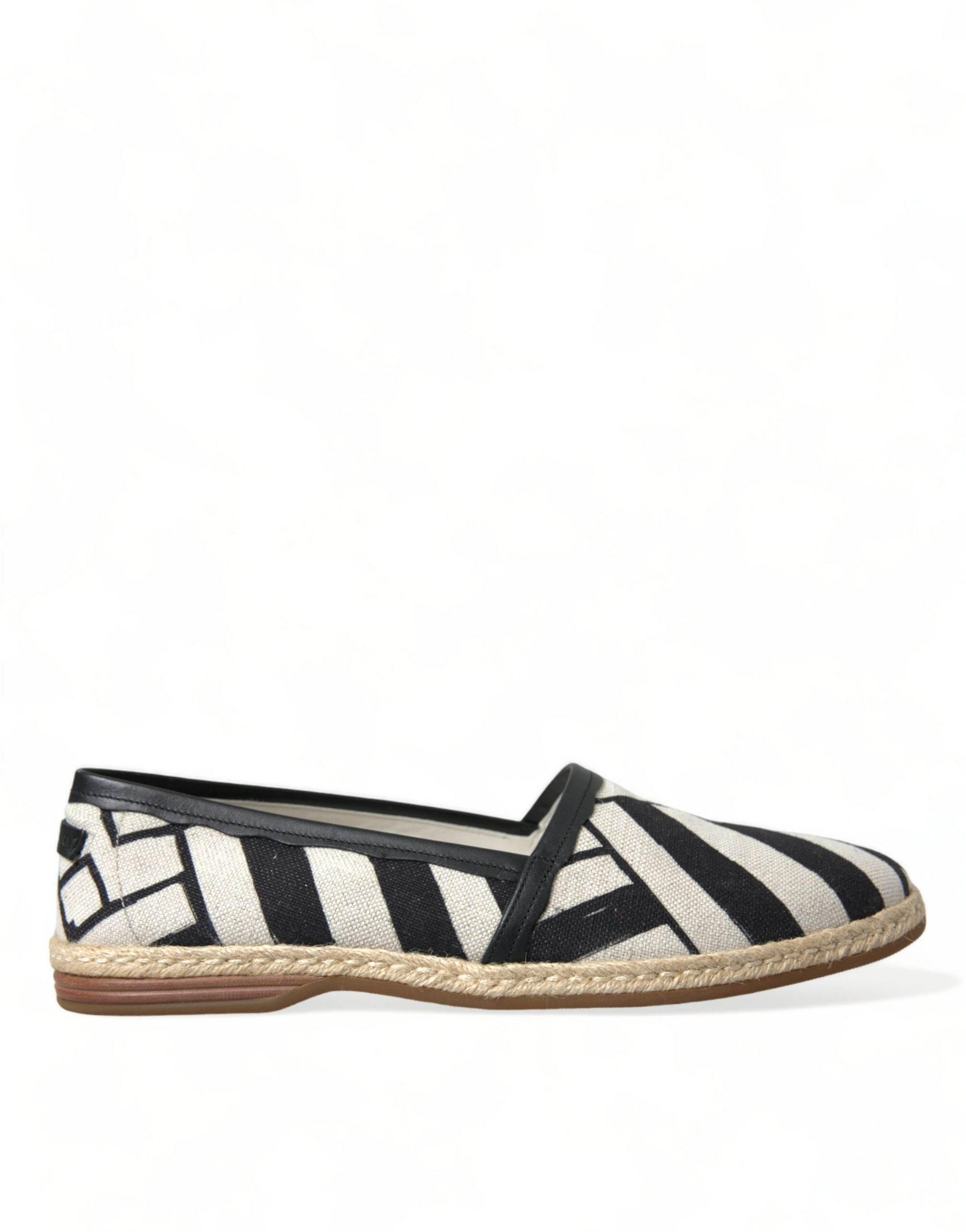 Dolce & Gabbana Chic Striped Canvas Espadrilles - Hilstor