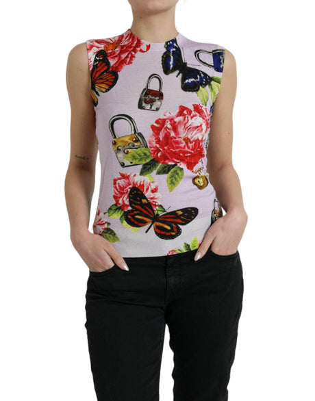 Dolce & Gabbana Elegant Cashmere-Silk Blend Tank Top - Hilstor