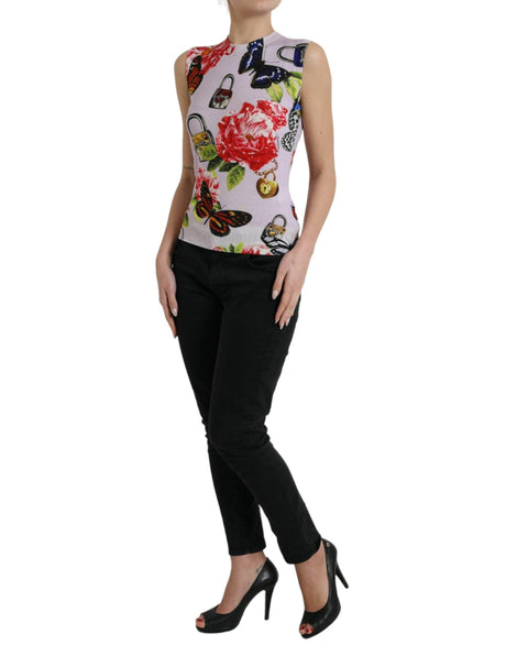 Dolce & Gabbana Elegant Cashmere-Silk Blend Tank Top - Hilstor