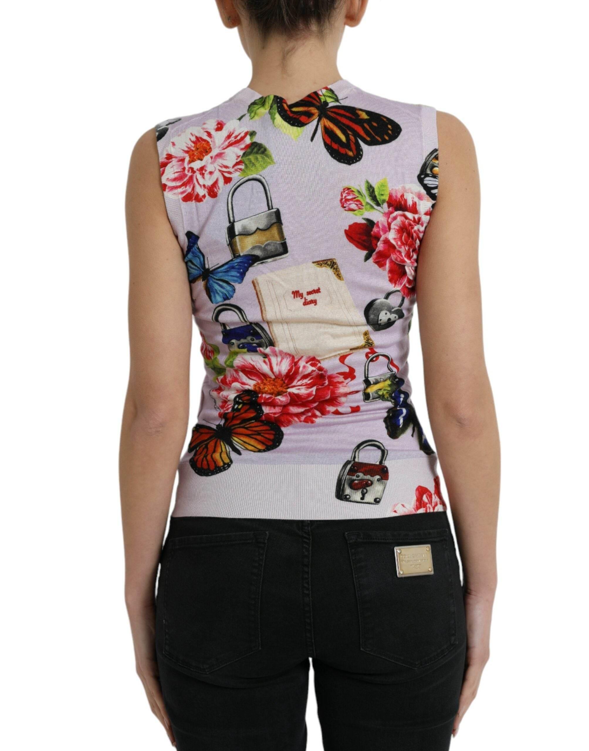 Dolce & Gabbana Elegant Cashmere-Silk Blend Tank Top - Hilstor