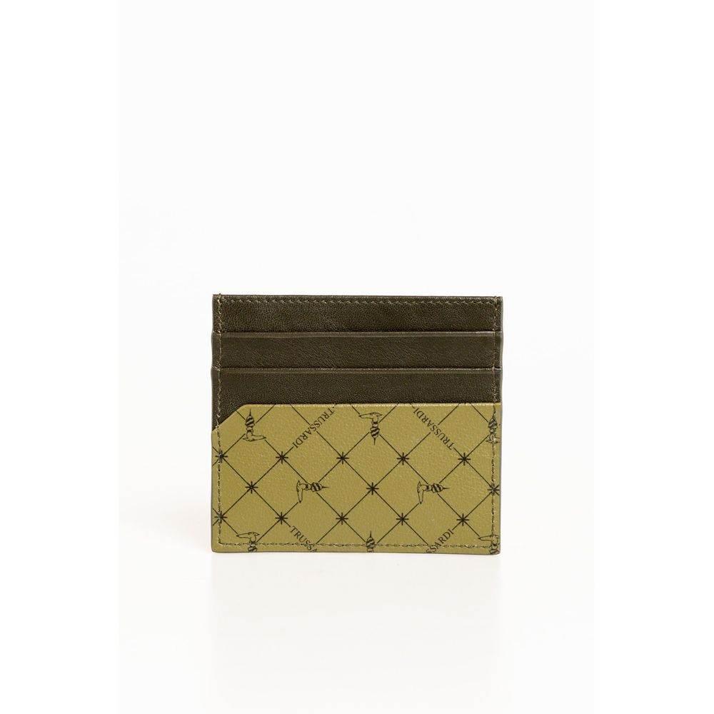 Trussardi Green Leather Men Wallet - Hilstor