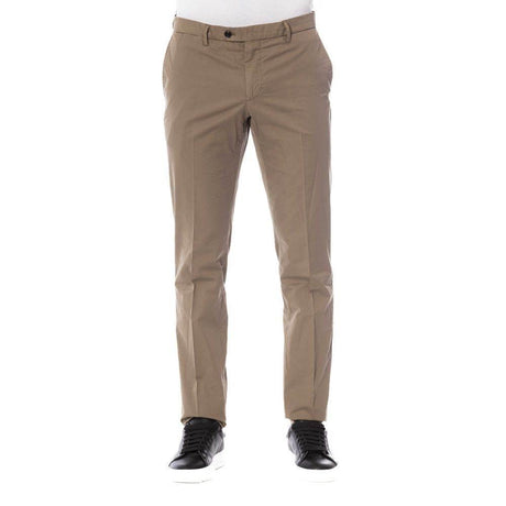 Trussardi Brown Cotton Men Trouser - Hilstor
