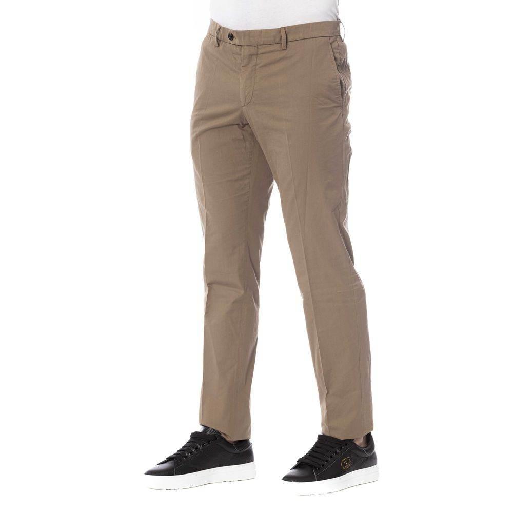 Trussardi Brown Cotton Men's Trouser - Hilstor
