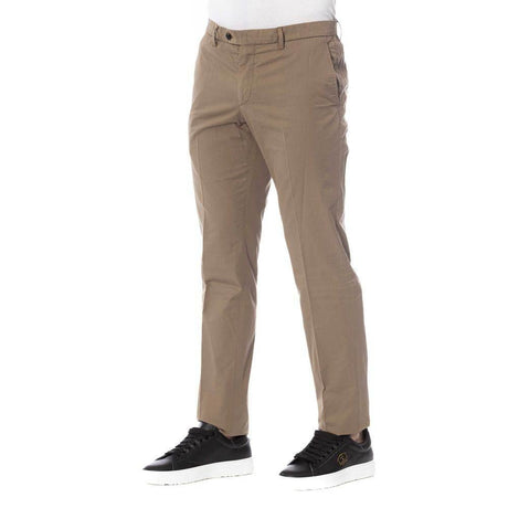 Trussardi Brown Cotton Men Trouser - Hilstor