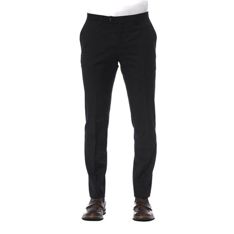 Trussardi Black Virgin Wool Men's Trouser - Hilstor