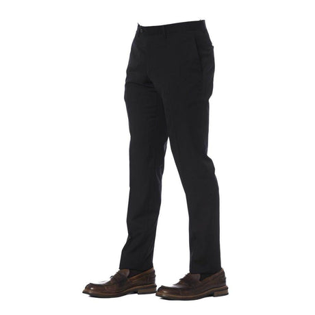 Trussardi Black Virgin Wool Men's Trouser - Hilstor