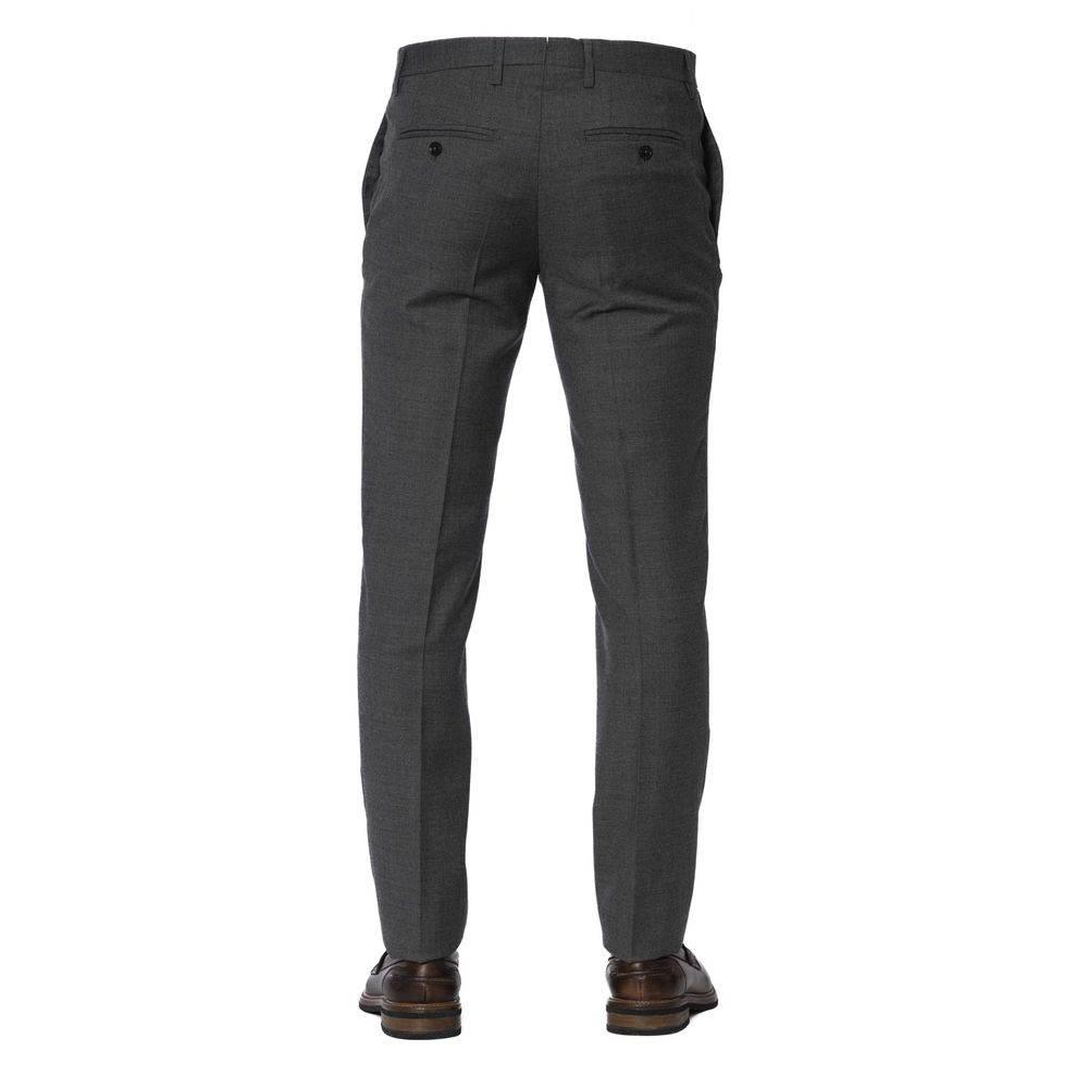 Trussardi Gray Wool Men Trouser - Hilstor