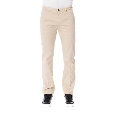 Trussardi Beige Cotton Men Trouser - Hilstor
