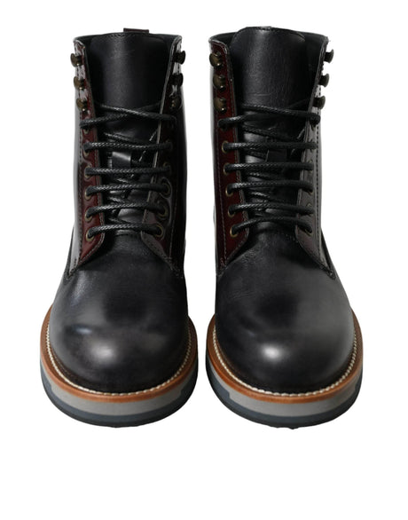 Dolce & Gabbana Elegant Bi-Color Leather Boots - Hilstor
